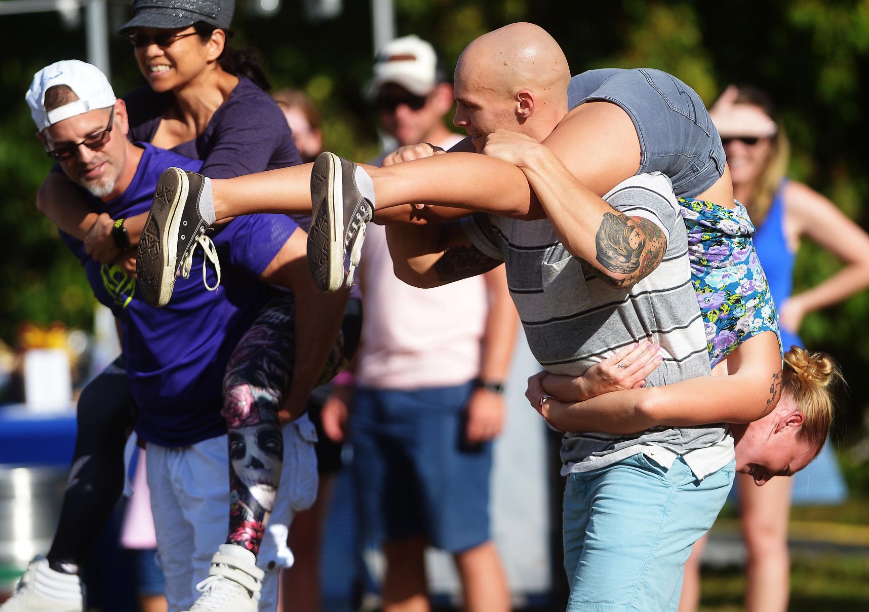 Oktoberfest wife-carrying contest